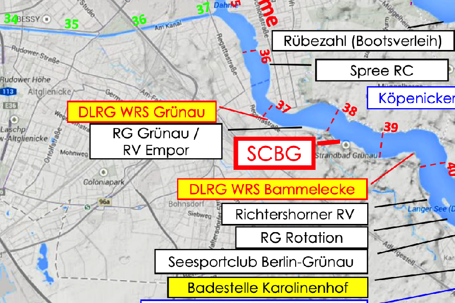 Anlegestellen für den Notfall
